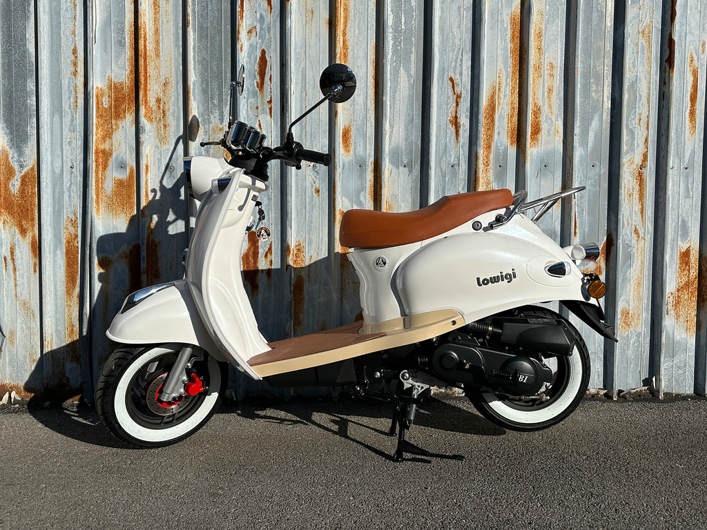 Lowigi Retro Scooter Parelmoer Wit