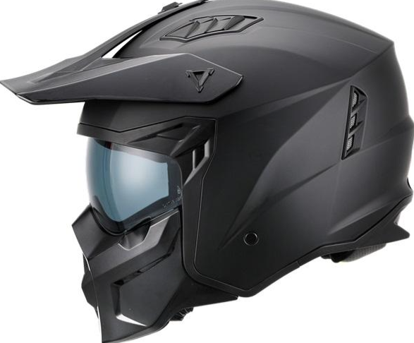 Helm Jet Predator mat zwart