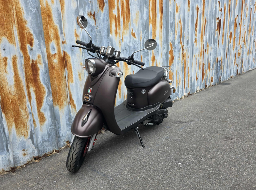 Zoë Retro Scooter Mat Bruin
