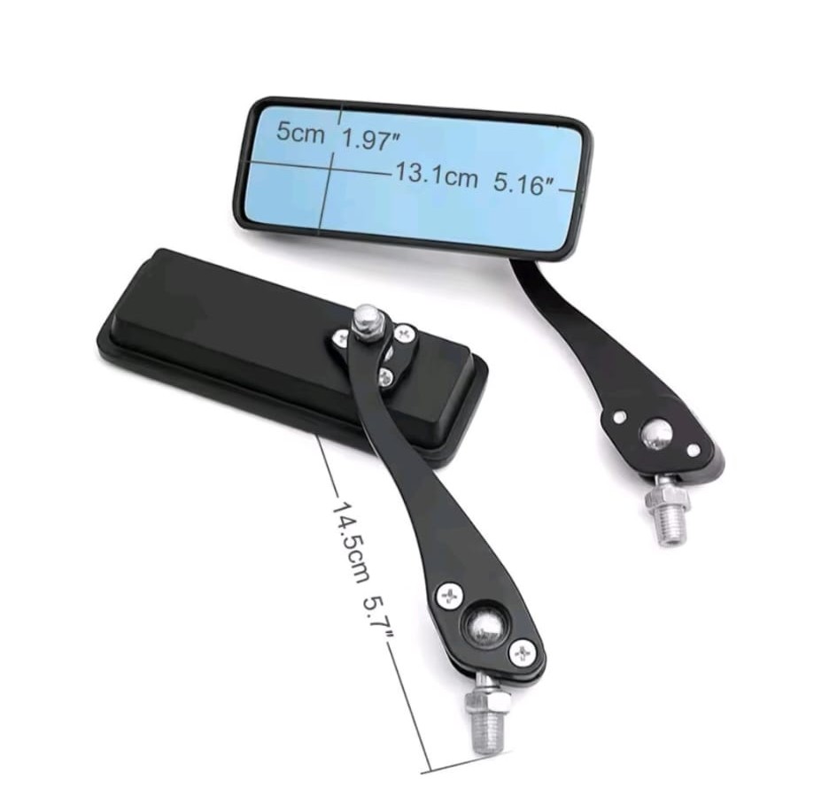 Universele volledig aluminium achteruitkijkspiegel voor elektrische voertuigen Gemodificeerde motorfiets black