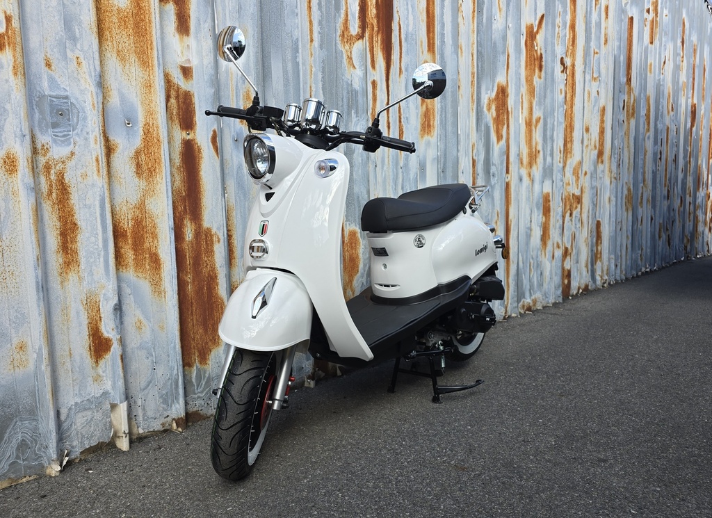 Lowigi Retro Scooter Parelmoer Wit
