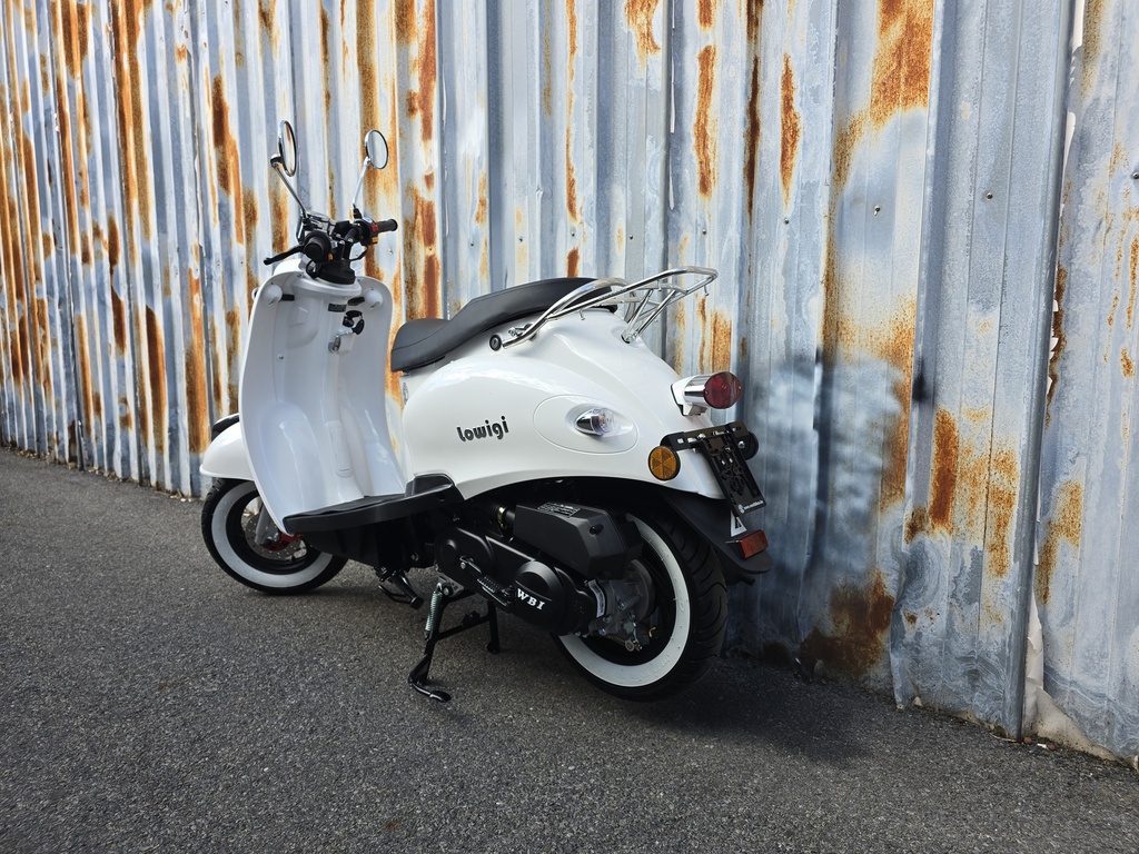 Lowigi Retro Scooter Parelmoer Wit