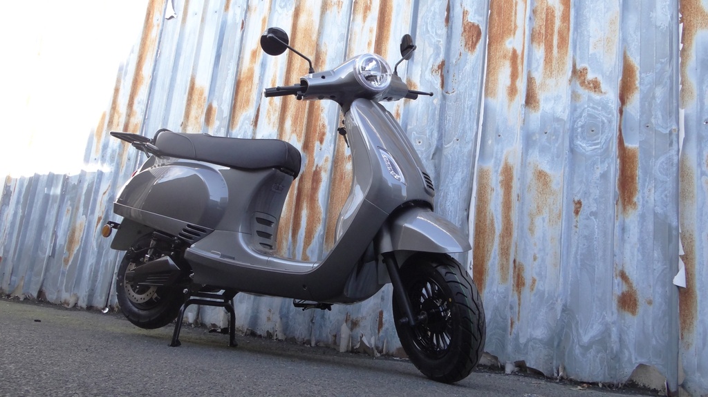 E-line Elektrische Retro Scooter Grijs