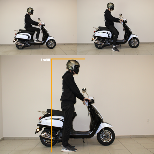 E-line Elektrische Retro Scooter Grijs