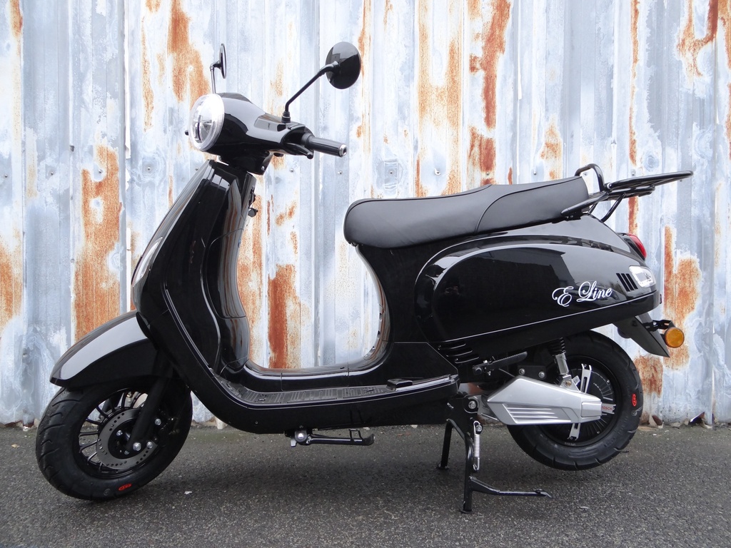 E-line Elektrische Retro Scooter Zwart