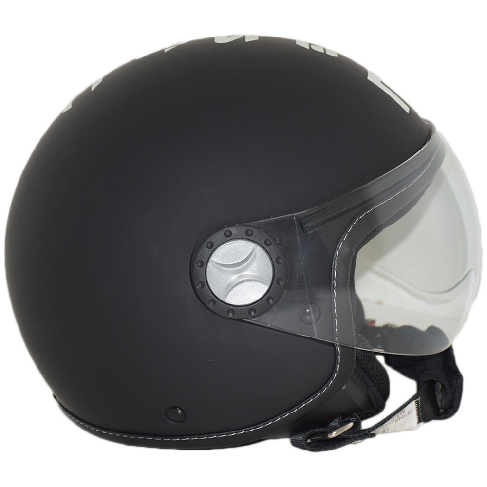 Retro Jet Helm West City Mat Zwart/Wit