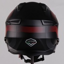 Vito Skull Helm Mat Zwart + Rood