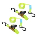 Tension Strap with Ratchet - Includes 2 Hooks - 25 mm x 5 meters - 2 Pieces
