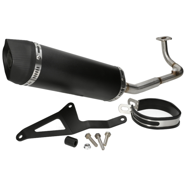 Sport Exhaust Scooter - GY6 - Matt Black - Venesi/Henri