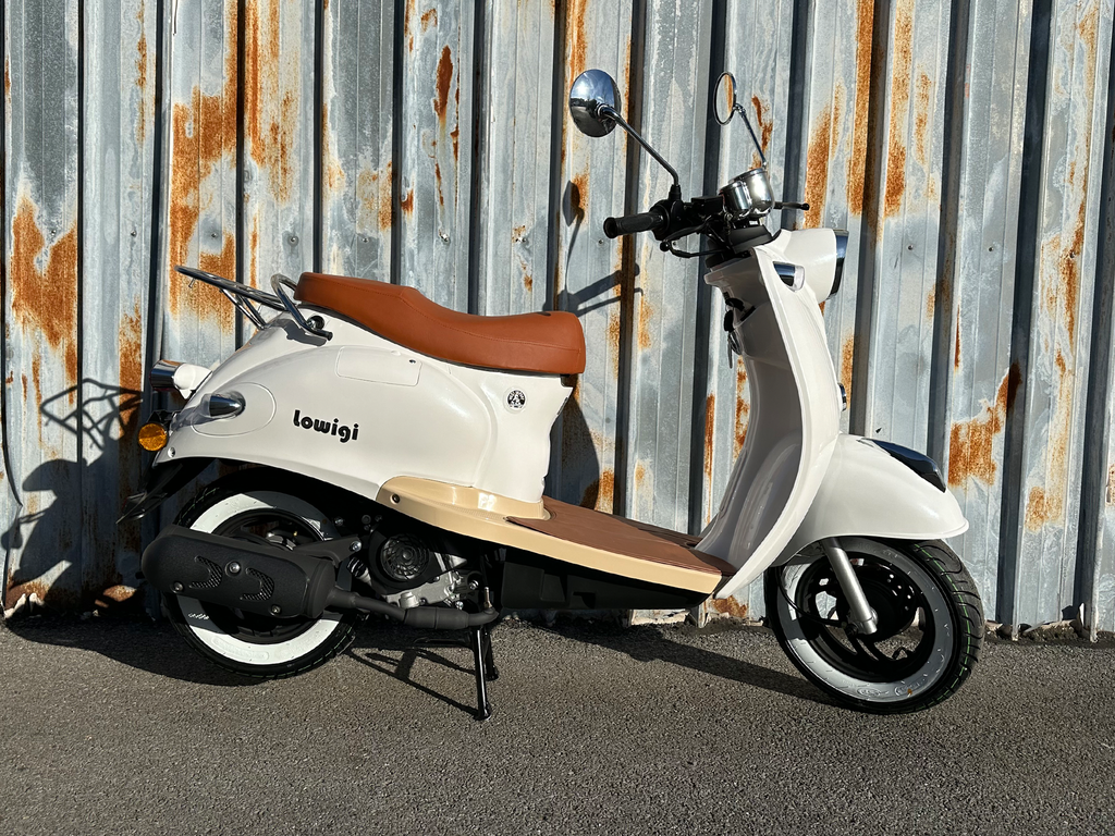 Lowigi Retro Scooter Blanc Perlé