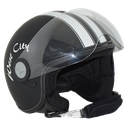 Retro Jet Helmet Matte Black/White