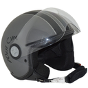 Casque Retro Jet Gris Mat/Noir