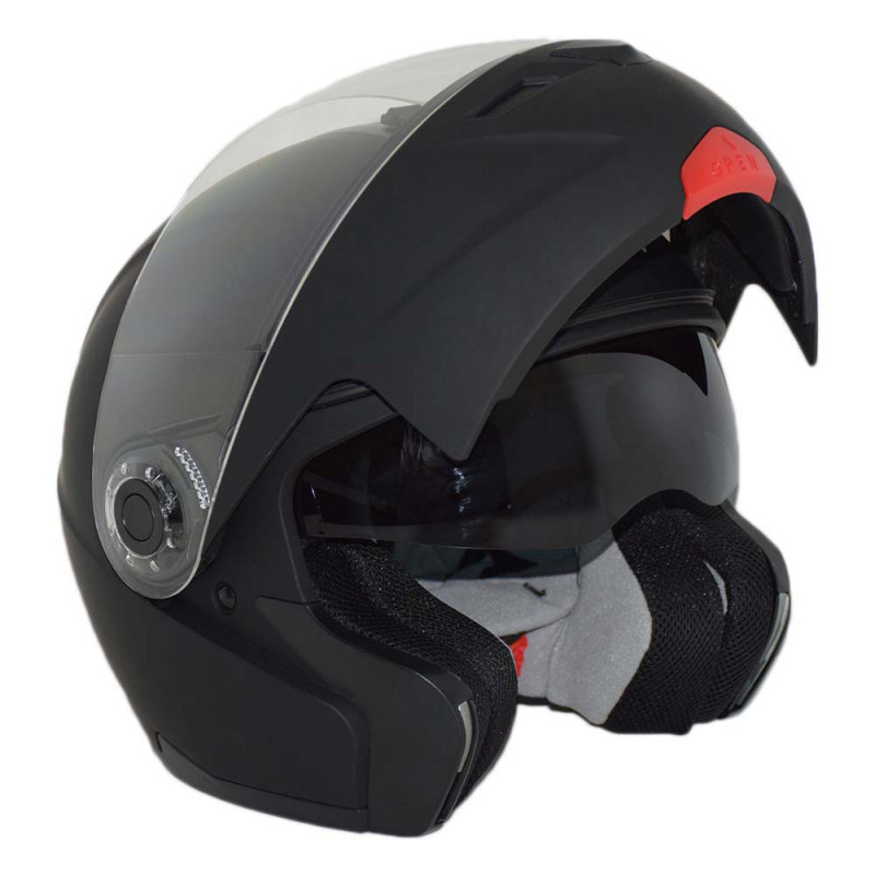 System Helmet West City Matte Black With Sunshade