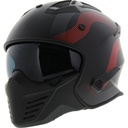 Casque Vito Skull Noir Mat + Rouge