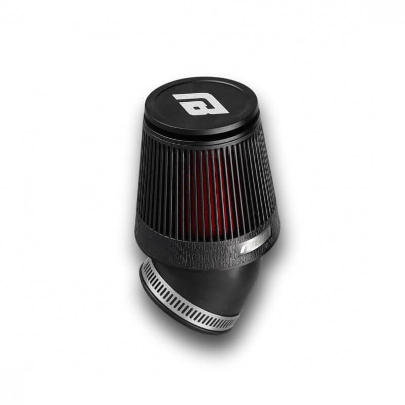Nibbi Air filter CNC Black + Red Angle 45°