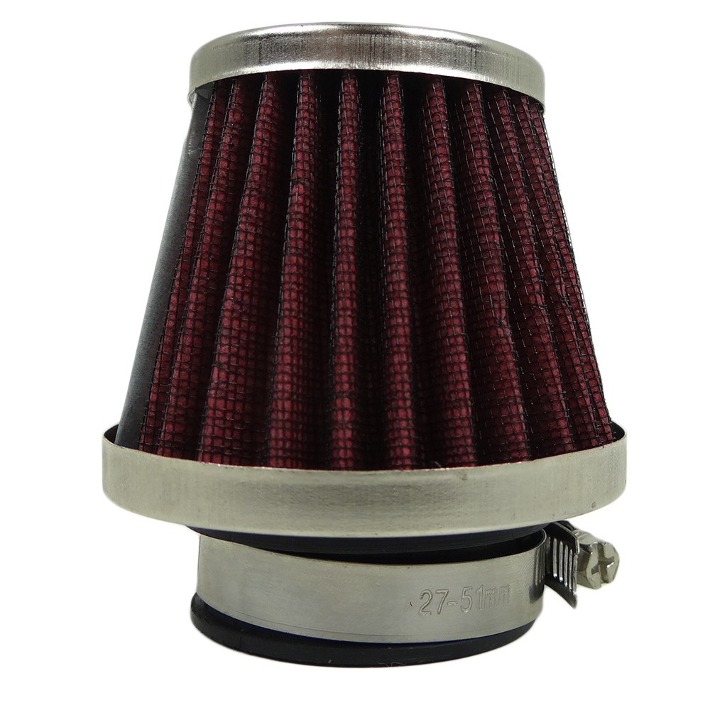 LUCHTFILTER ROOD/CHROME 38mm