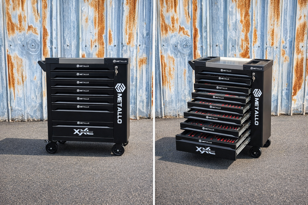 Metallo Tool Cart XXL - Filled 250-Piece - 7 Drawers