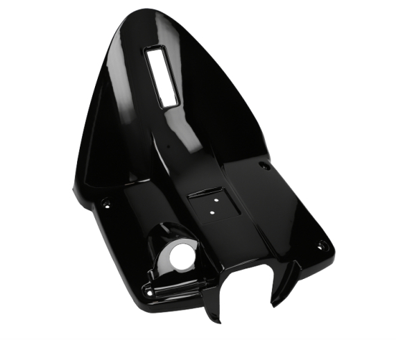 Beenschild MBK of Yamaha Booster Glanzend Zwart Fase 2 (Vanaf 2004)