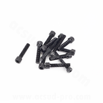 Set zwarte carter- en koppelingsdekselbouten voor AM6 – 12 stuks