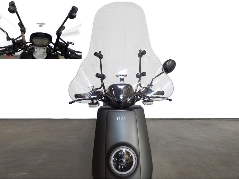 Pare-brise Haut Transparent Biondi – NIU NQi Sport / Pro / GT / GTS / Delivery / Cargo