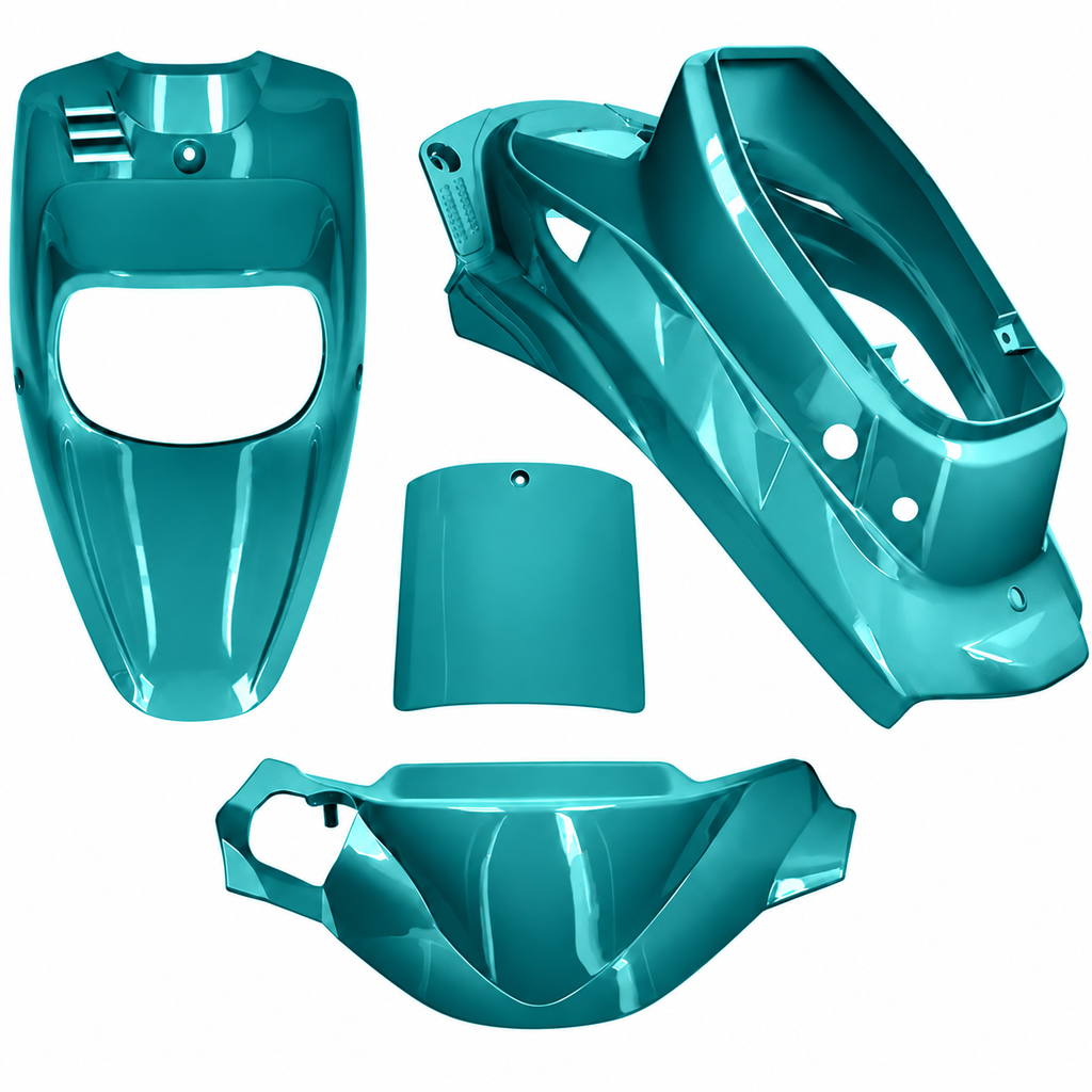 Kit Carénages Yamaha BW's / MBK Booster 1999-2003 – Turquoise Métallisé – 4 Pièces