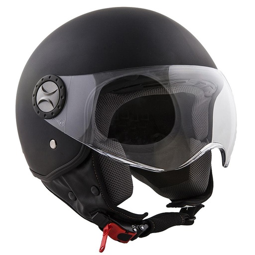 Casque Retro Jet Noir Mat