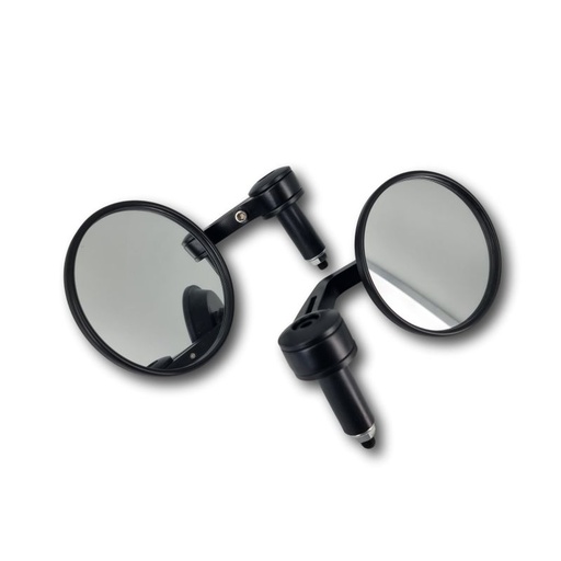 [BS0434 WB-00081] Handlebar End / Bar End Mirrors Black - Universal