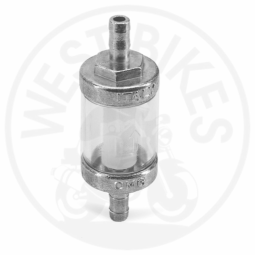 [425015] Benzinefilter Chrome/Transparant Ø6mm