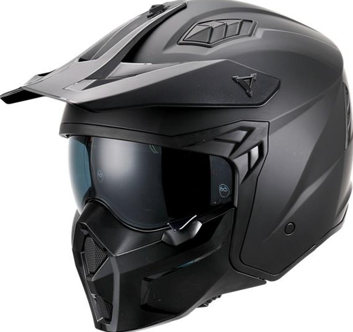 Helm Jet Predator mat zwart