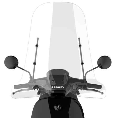 Windscherm met zwarte bevestigingsbeugel E110S/E125S