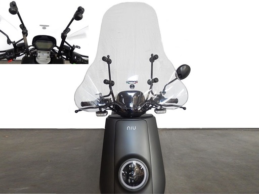 Biondi Tall Clear Windshield – NIU NQi Sport / Pro / GT / GTS / Delivery / Cargo