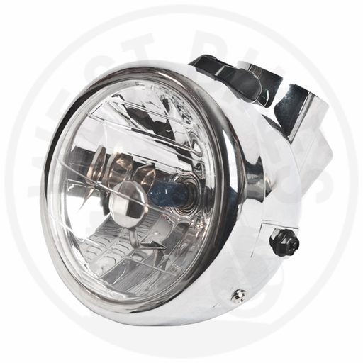 [BS0550 WB-00088] Multi Reflector Headlight With Chrome Housing - Clear (Speedometer Hole)