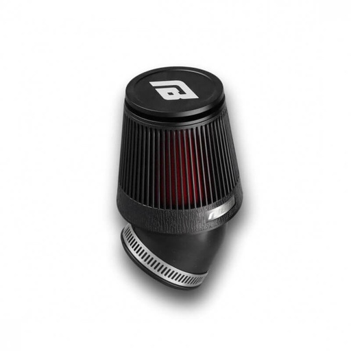 Nibbi Air filter CNC Black + Red Angle 45°