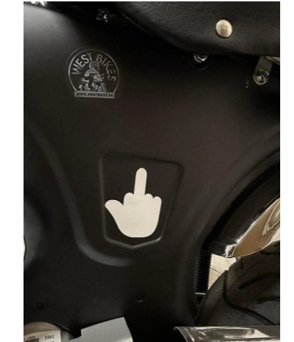 [WB-01375] Middle Finger Stickers Set White